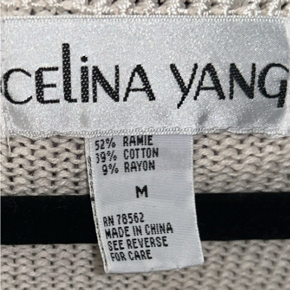 VINTAGE CELINA YANG EMBROIDERED BEADED PEARL CARDIGAN RARE - Picture 7 of 7